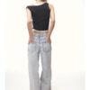 Spring Women’s Casual Loose-Fit Mid-Rise Straight-Leg Jeans – Stacked Style, Relaxed Confidence