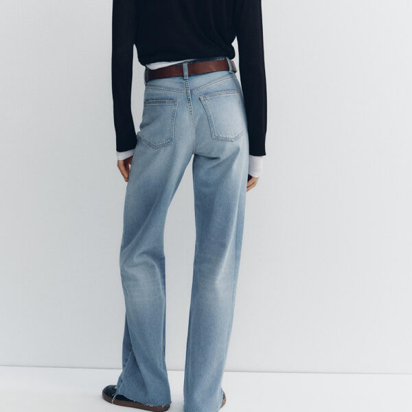Effortless Elegance: Spring 2025 Nebesa Women’s Light Blue High-Waisted Wide-Leg Jeans
