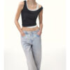 Spring Women’s Casual Loose-Fit Mid-Rise Straight-Leg Jeans – Stacked Style, Relaxed Confidence
