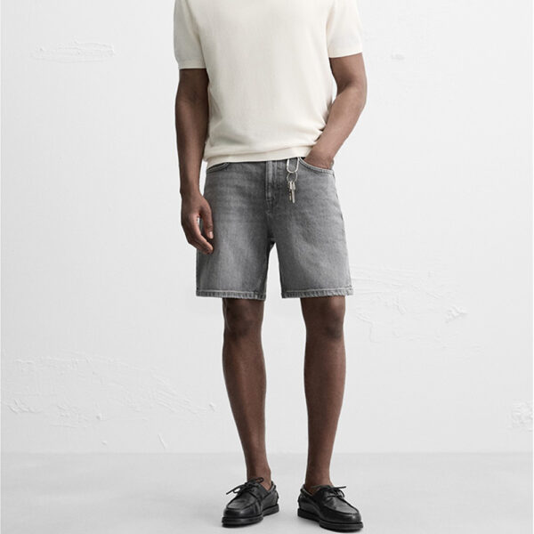 Stay Sharp in the Heat: Spring 2025 Nebesa Men’s Washed Slim-Fit Denim Shorts