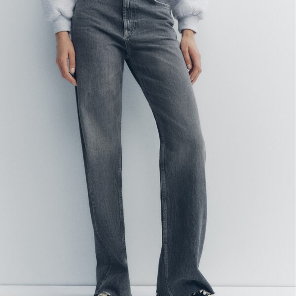 Spring 2025 Nebesa Women’s Grey High-Waist Wide-Leg Jeans – Effortless Chic Meets All-Day Comfort