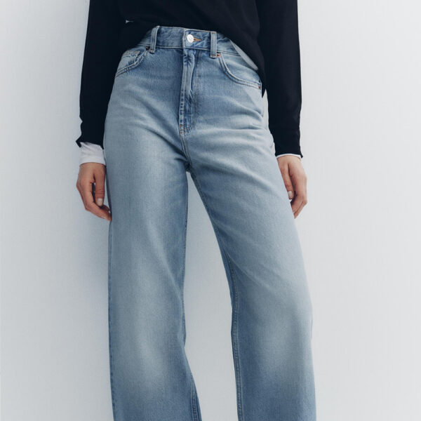Effortless Elegance: Spring 2025 Nebesa Women’s Light Blue High-Waisted Wide-Leg Jeans