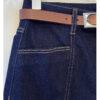 Fall 2024 Women’s High-Waisted Denim Blue Straight-Leg Jeans – Crescent Flare, Timeless Elegance