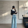 Spring Women’s High-Street Cargo Straight-Leg Jeans – Fashion-Forward Utility with a Flattering Fit