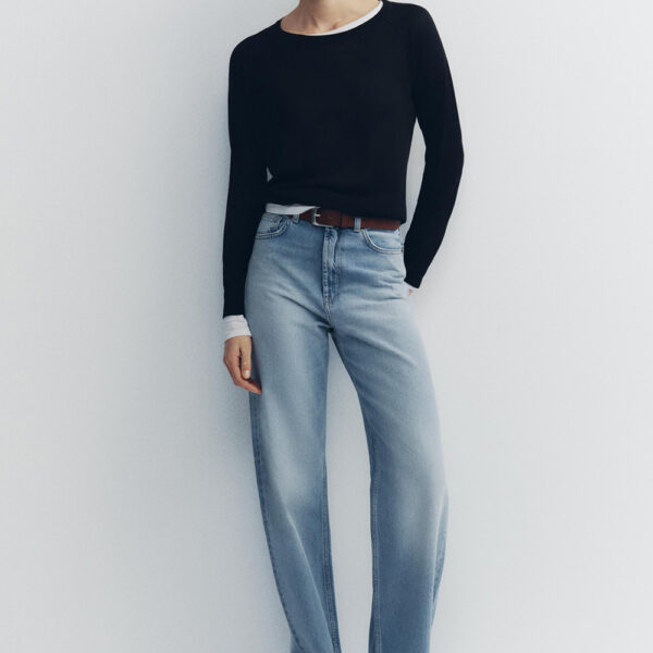 Effortless Elegance: Spring 2025 Nebesa Women’s Light Blue High-Waisted Wide-Leg Jeans