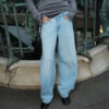 Nebesajeans Women’s Spring Straight Leg Jeans – Mid-Rise Organic Cotton with Effortless Stretch