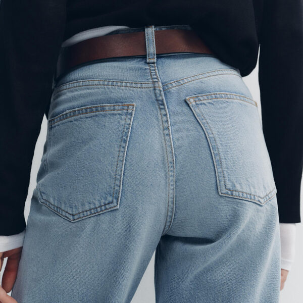 Effortless Elegance: Spring 2025 Nebesa Women’s Light Blue High-Waisted Wide-Leg Jeans