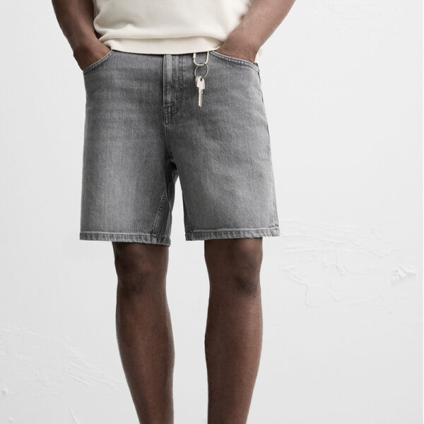 Stay Sharp in the Heat: Spring 2025 Nebesa Men’s Washed Slim-Fit Denim Shorts