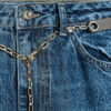 Y2K-Inspired Cool: Spring 2025 Nebesa Women’s Mid-Blue Wide-Leg Jeans with Chain Belt