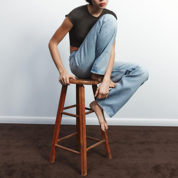 Spring 2025 TRF Women’s Light Blue Low-Waisted Wide-Leg Jeans – Casual, Cool & Effortlessly You
