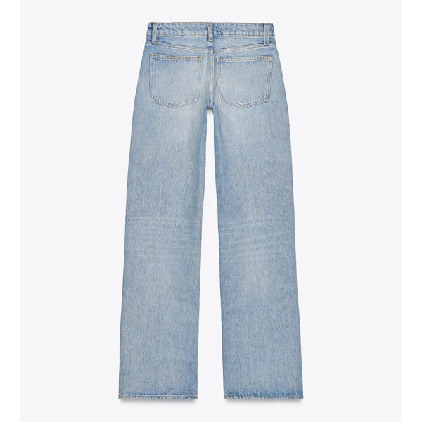 Spring 2025 TRF Women’s Light Blue Low-Waisted Wide-Leg Jeans – Casual, Cool & Effortlessly You
