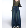 Spring Women’s High-Waisted Wide-Leg Jeans – Flattering, Slimming & Tall-Friendly Draping Fit