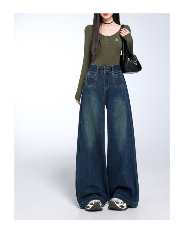 Spring Women’s High-Waisted Wide-Leg Jeans – Flattering, Slimming & Tall-Friendly Draping Fit