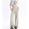 Women’s Straight-Leg Khaki Jeans – Wide-Leg Comfort, Slimming Fit for Petite Frames