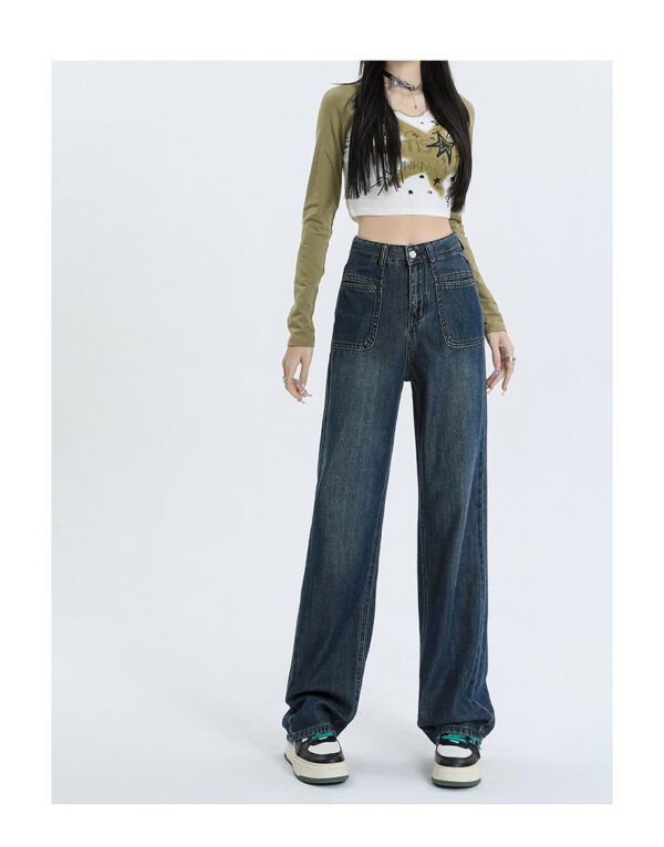 Spring 2025 Women’s High-Waisted Vintage Straight-Leg Wide-Leg Jeans – Flattering & Versatile for Tall Women