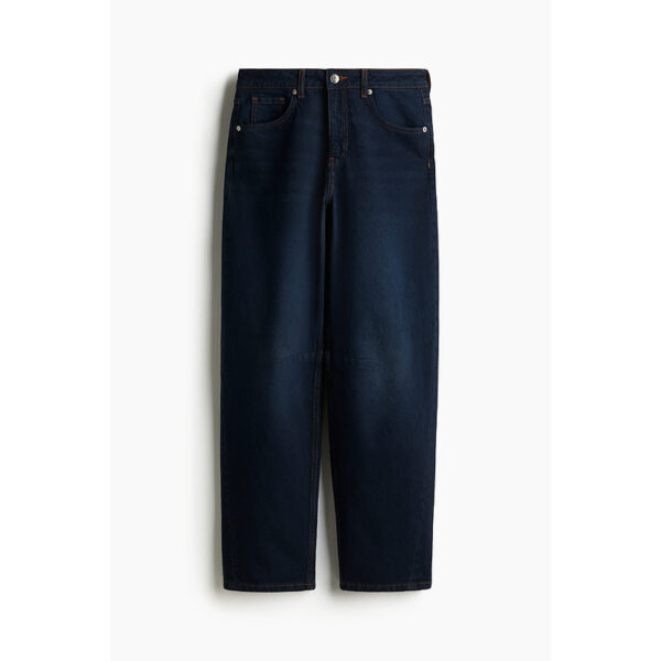 Spring Women’s Cotton Balloon Leg Mid-Rise Straight-Leg Jeans – Effortless Volume, Unmatched Comfort