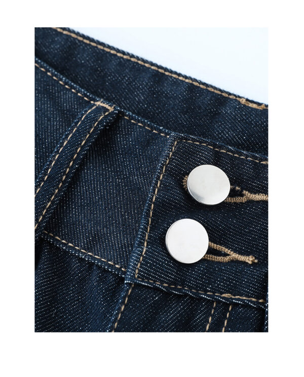 Spring Women’s High-Waisted Denim Blue Wide-Leg Jeans – Retro Elegance for Tall, Confident Style