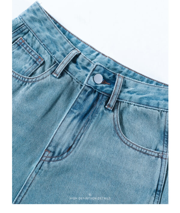 Spring Women’s High-Street Cargo Straight-Leg Jeans – Fashion-Forward Utility with a Flattering Fit