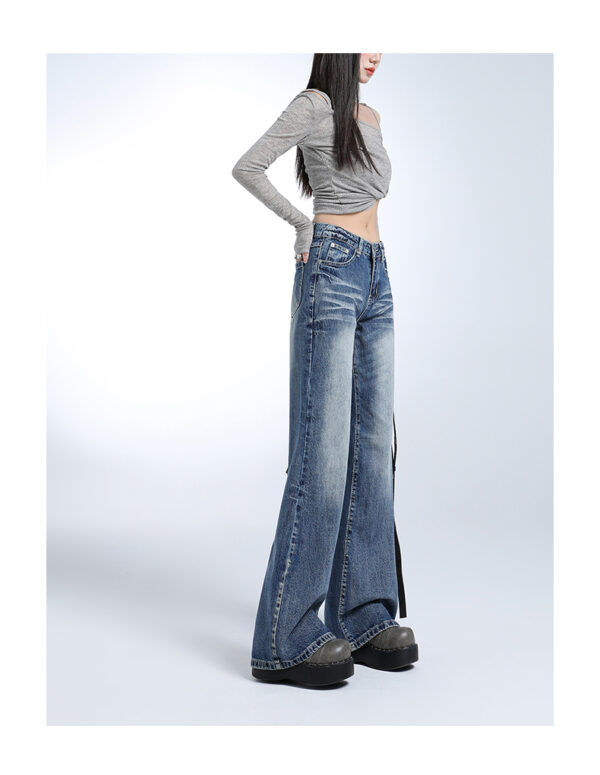 Spring Women’s Vintage Flared Jeans – Slimming High-Waisted Fit with Tall-Friendly Elegance