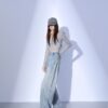 Spring Women’s Light Blue Retro Split Wide-Leg Banana Jeans – Effortless Style with a Flared, Flattering Fit