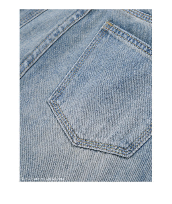 Spring Women’s Light Blue Retro Split Wide-Leg Banana Jeans – Effortless Style with a Flared, Flattering Fit