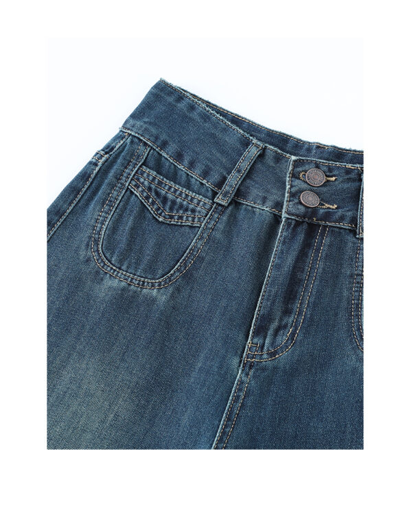Spring Women’s High-Waisted Wide-Leg Jeans – Flattering, Slimming & Tall-Friendly Draping Fit