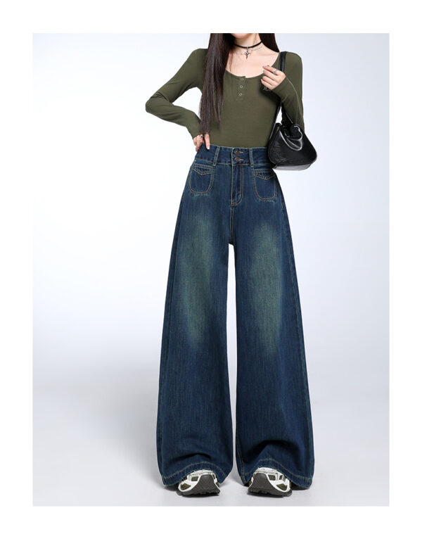 Spring Women’s High-Waisted Wide-Leg Jeans – Flattering, Slimming & Tall-Friendly Draping Fit