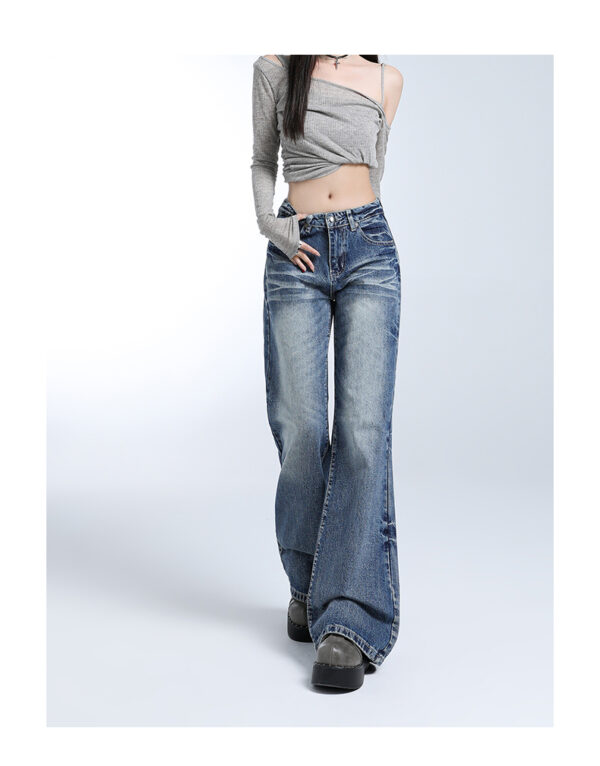 Spring Women’s Vintage Flared Jeans – Slimming High-Waisted Fit with Tall-Friendly Elegance