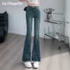 Jeaans Female Spring And Fall New Pants High Waist Thin Elastic Slim Design Flare Pants Female