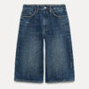 Spring 2025 Nebesa Women’s Sea Blue Cotton Mid-Rise Denim Shorts – Effortless Casual Chic