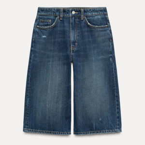 Spring 2025 Nebesa Women’s Sea Blue Cotton Mid-Rise Denim Shorts – Effortless Casual Chic