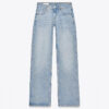 Spring Women’s High-Waisted Blue Bell-Bottom Jeans – Flattering Fit, Petite-Friendly Style