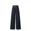 Spring Women’s High-Waisted Denim Blue Wide-Leg Jeans – Retro Elegance for Tall, Confident Style