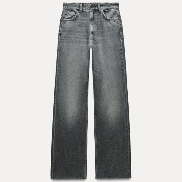 Spring 2025 Nebesa Women’s Grey High-Waist Wide-Leg Jeans – Effortless Chic Meets All-Day Comfort