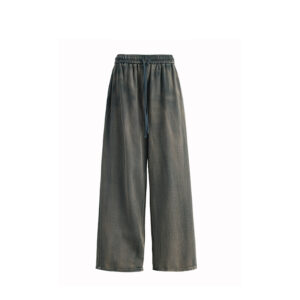Spring Women’s Low-Waisted Loose-Fit Denim Pants – Flattering Knife-Cut Style in Original Indigo