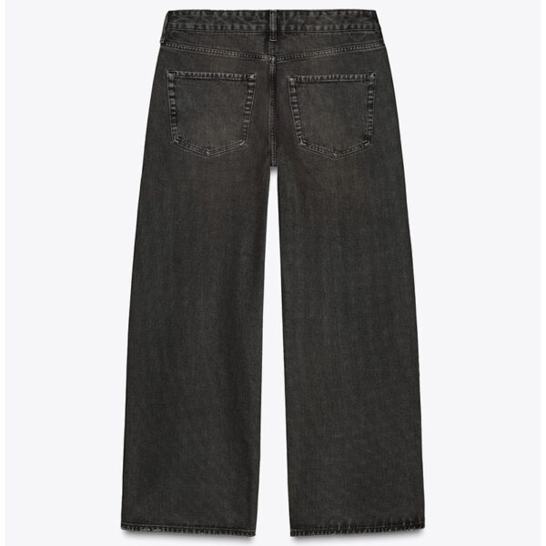 Classic Made Modern: Spring 2025 Women’s Gray Cotton Mid-Rise Straight-Leg Jeans