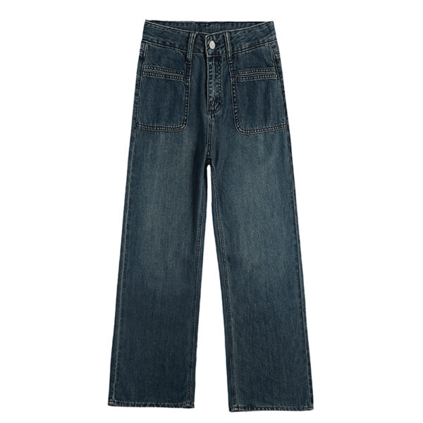 Spring 2025 Women’s High-Waisted Vintage Straight-Leg Wide-Leg Jeans – Flattering & Versatile for Tall Women