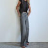 Redefine Casual Cool: Spring 2025 TRF Women’s Gray Cotton Double-Breasted Wide-Leg Jeans