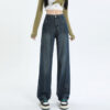 Spring 2025 Women’s High-Waisted Vintage Straight-Leg Wide-Leg Jeans – Flattering & Versatile for Tall Women