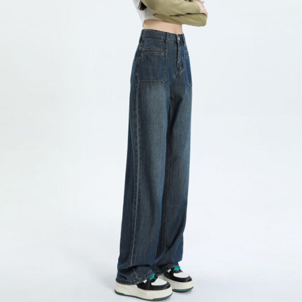 Spring 2025 Women’s High-Waisted Vintage Straight-Leg Wide-Leg Jeans – Flattering & Versatile for Tall Women