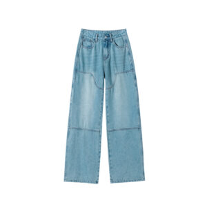 Spring Women’s High-Street Cargo Straight-Leg Jeans – Fashion-Forward Utility with a Flattering Fit