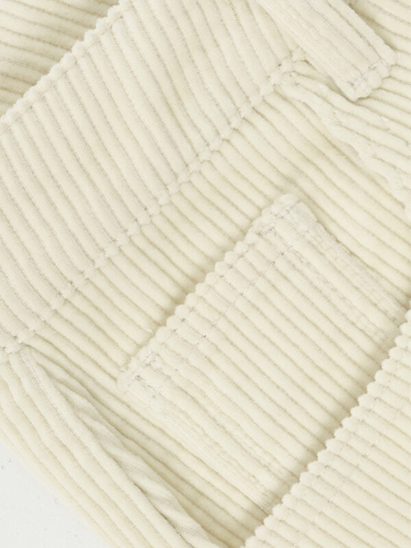 Spring Women’s Corduroy Beige Straight-Leg Jeans – Soft Texture, Relaxed Elegance