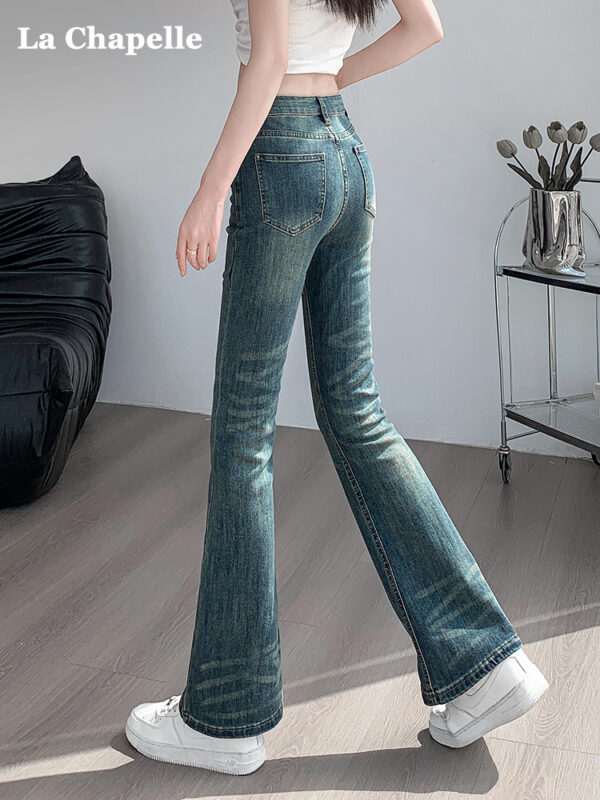 Jeaans Female Spring And Fall New Pants High Waist Thin Elastic Slim Design Flare Pants Female