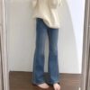 Spring Women’s High-Waisted Vintage-Inspired Flared Jeans – Slimming, Stylish & Petite-Friendly