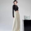 Spring Women’s High-Waisted Wide-Leg Denim Pants – Tailored for Tall Women, Designed for Effortless Elegance