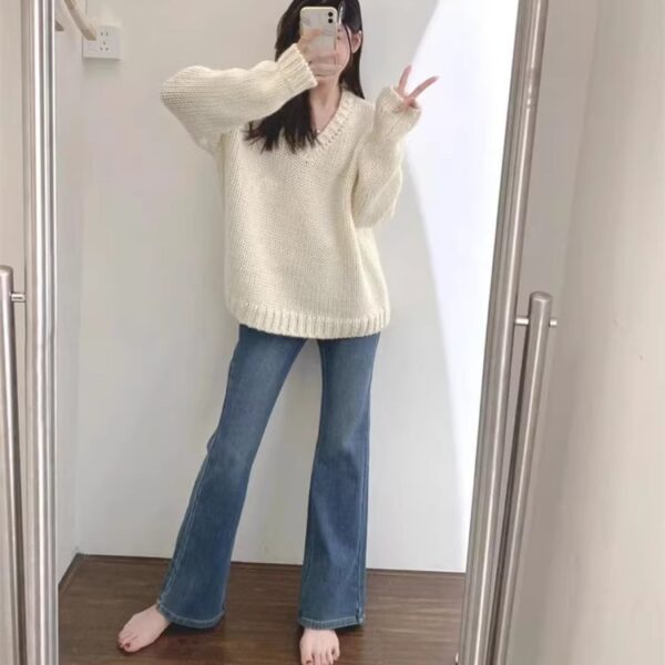 Spring Women’s High-Waisted Vintage-Inspired Flared Jeans – Slimming, Stylish & Petite-Friendly