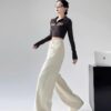 Spring Women’s High-Waisted Wide-Leg Denim Pants – Tailored for Tall Women, Designed for Effortless Elegance