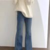 Spring Women’s High-Waisted Vintage-Inspired Flared Jeans – Slimming, Stylish & Petite-Friendly
