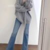 Spring Women’s High-Waisted Vintage-Inspired Flared Jeans – Slimming, Stylish & Petite-Friendly