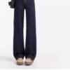 Women’s High-Waisted Denim Blue Wide-Leg Jeans – Cozy Style with Extra Length for Cooler Days